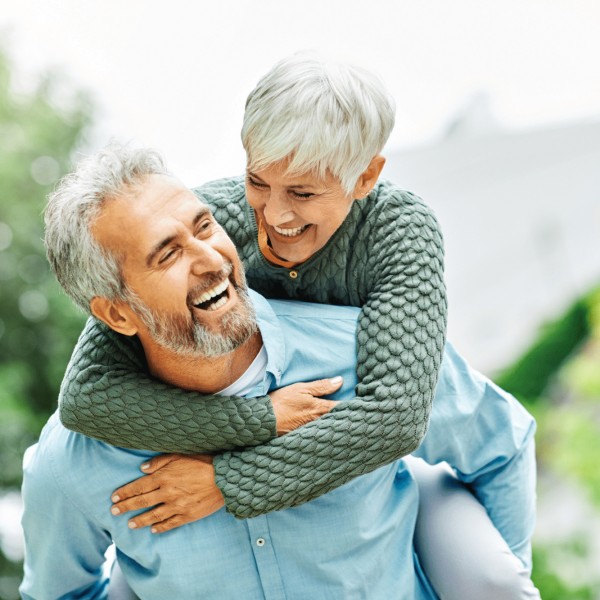 old couple laughing
